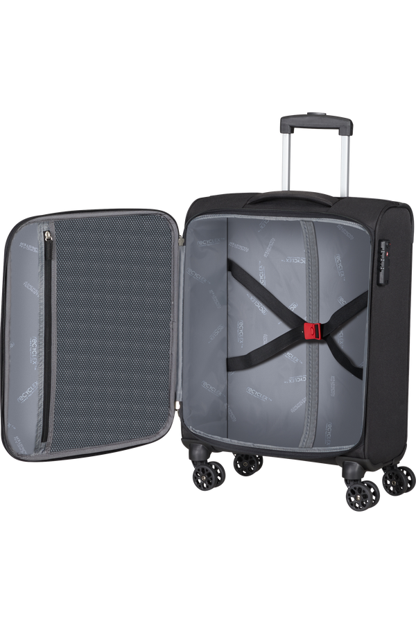 American Tourister Hyperspeed Spinner TSA 55cm  Koromfekete