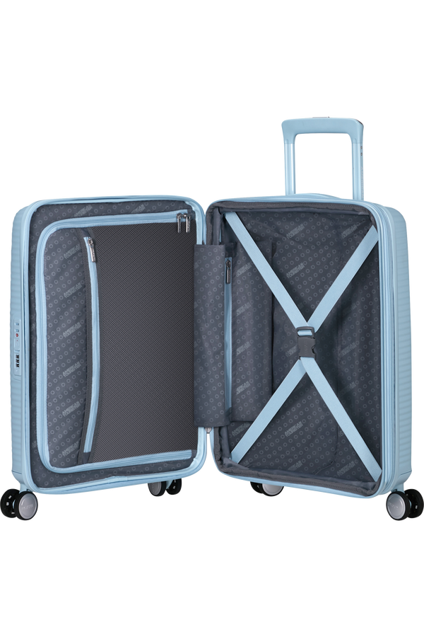 American Tourister SoundBox Spinner TSA Expandable 55cm  Pasztell kék American Tourister SoundBox Spinner TSA Expandable 55cm  Pasztell kék