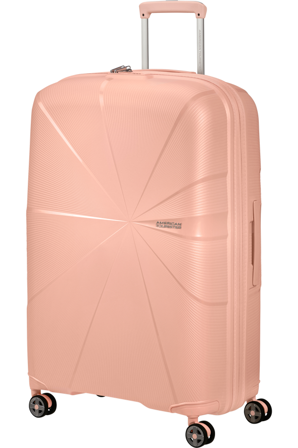 American Tourister StarVibe Spinner Expandable TSA 77cm  Metallic Peach