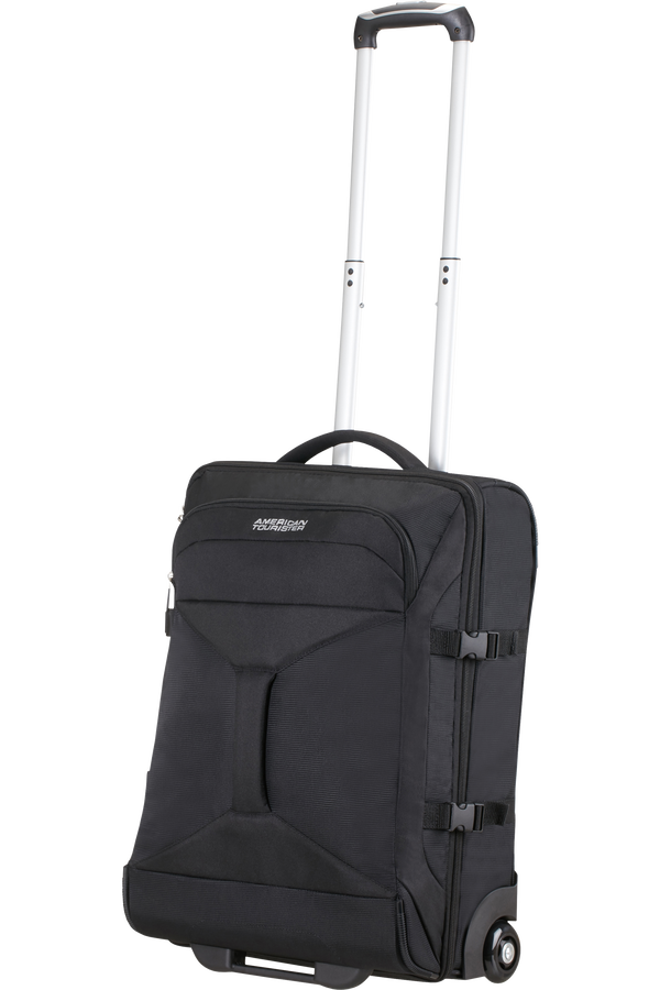 American Tourister Road Quest Duffle with Wheels 55X40X20cm Solid Black