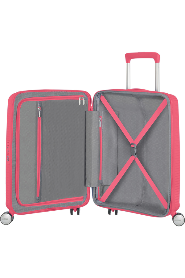 American Tourister Soundbox Spinner Expandable 55cm  HOT PINK