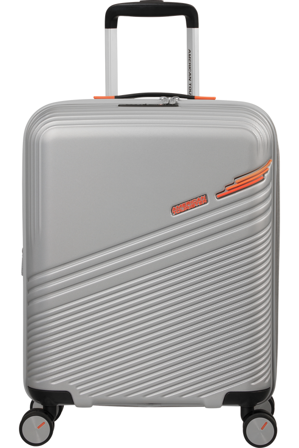 American Tourister Triple Trace Spinner TSA Expandable 55cm  Silver/Orange