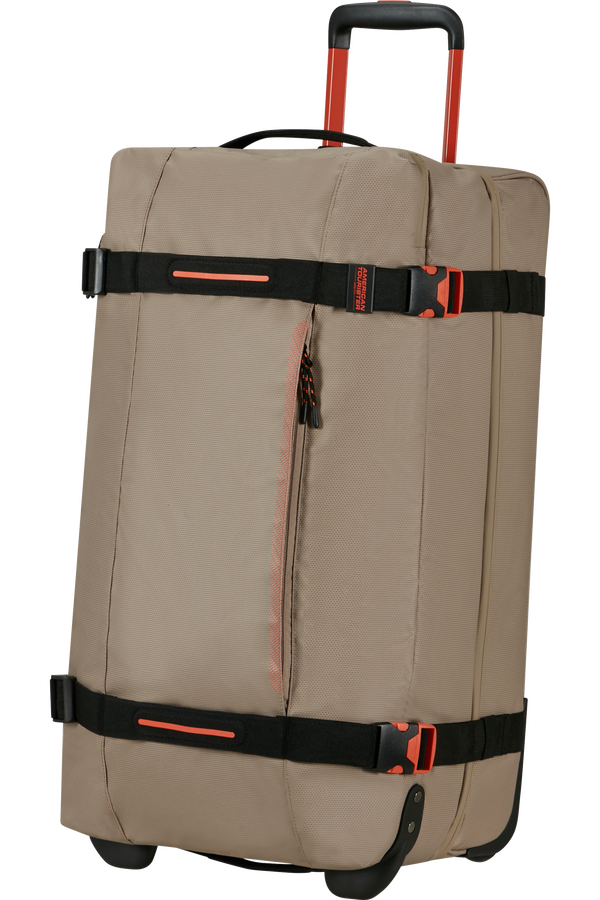 American Tourister Urban Track Duffle with Wheels Coated M  Beige/Orange