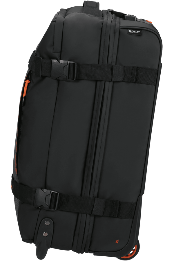 American Tourister Urban Track Duffle with Wheels Lmtd S  Fekete/Narancssárga American Tourister Urban Track Duffle with Wheels Lmtd S  Fekete/Narancssárga