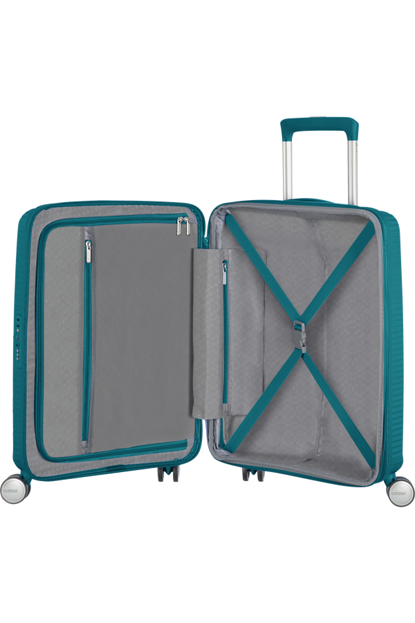American Tourister Soundbox Spinner Expandable 55cm  Jade Green