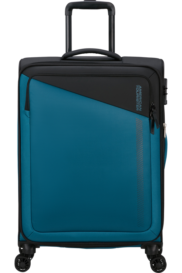 American Tourister Daring Dash Spinner Expandable TSA M  Fekete/K&eacute;k