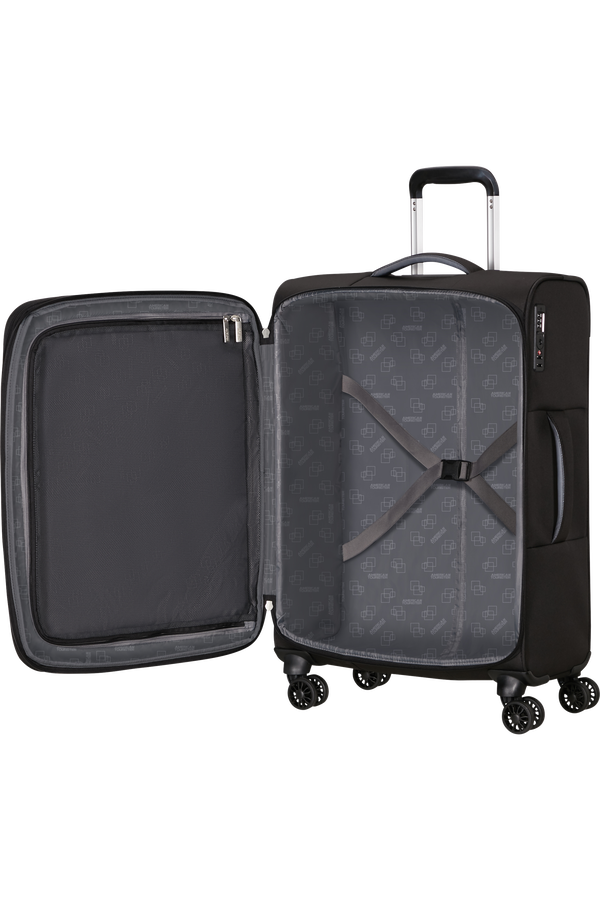 American Tourister Cloudrider Spinner EXP TSA M  Koromfekete