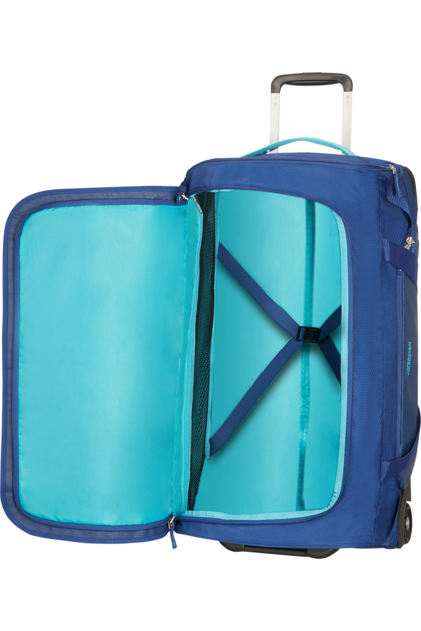 American Tourister Road Quest Duffle with Wheels M  Deep Water Blue