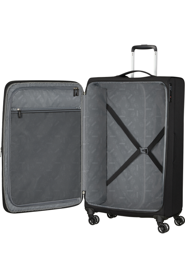 American Tourister Aerospin Spinner Expandable L  Fekete
