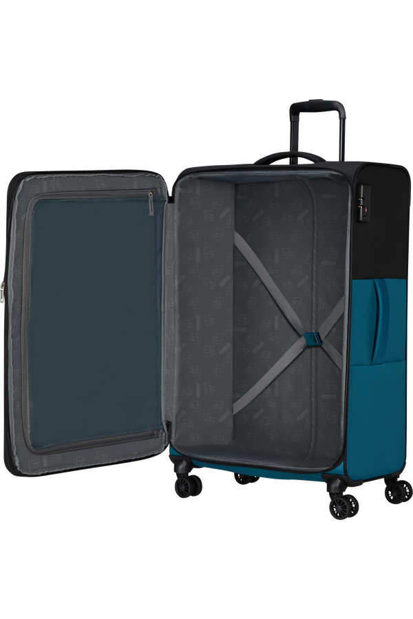 American Tourister Daring Dash Spinner Expandable TSA L  Fekete/Kék