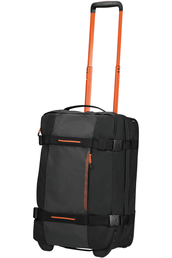 American Tourister Urban Track Duffle with Wheels Lmtd S  Fekete/Narancssárga American Tourister Urban Track Duffle with Wheels Lmtd S  Fekete/Narancssárga