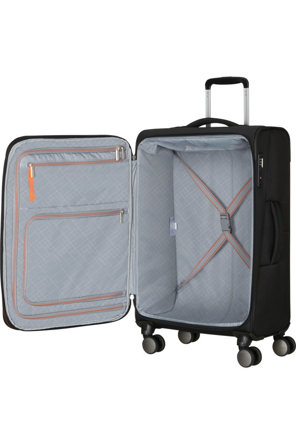 American Tourister Wanderlite Spinner EXP TSA M  Shadow Black