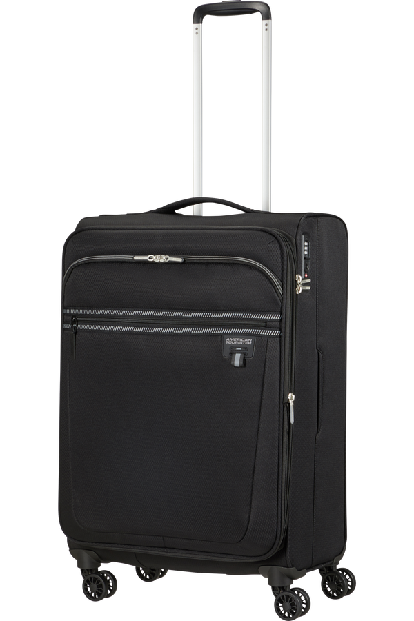 American Tourister Aerospin Spinner Expandable M  Fekete