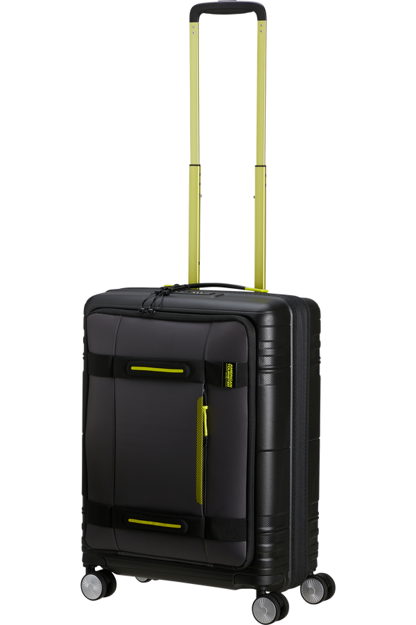 American Tourister Hello Cabin Spinner Exp Coated 55cm  Fekete-Lime