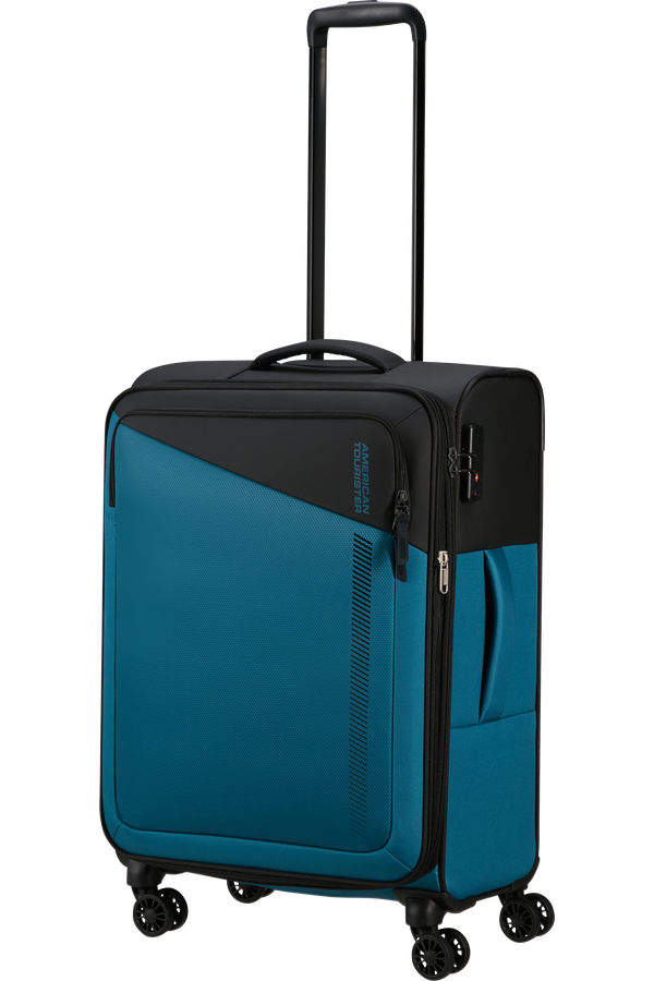 American Tourister Daring Dash Spinner Expandable TSA M  Fekete/K&eacute;k