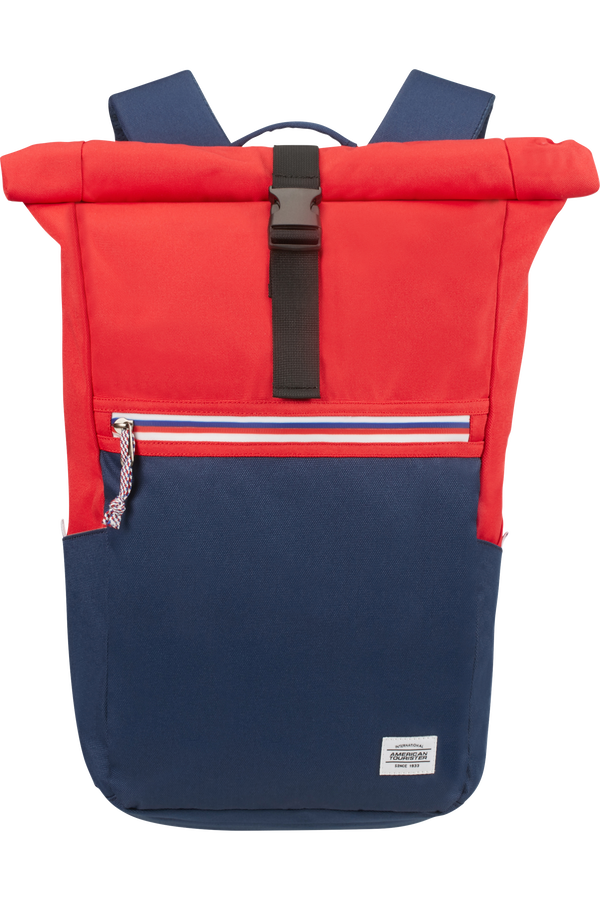 American Tourister Upbeat Rolltop Laptop Backpack Zip 14.1'  Blue/Red