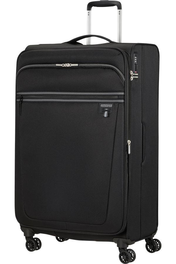 American Tourister Aerospin Spinner Expandable L  Fekete