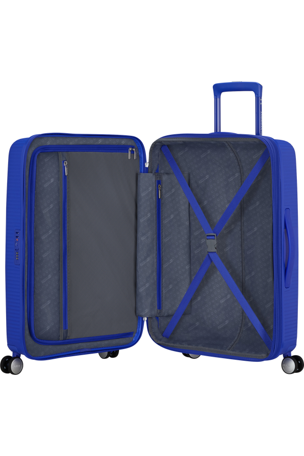 American Tourister SoundBox Spinner Expandable 67cm  Cobalt Blue American Tourister SoundBox Spinner Expandable 67cm  Cobalt Blue