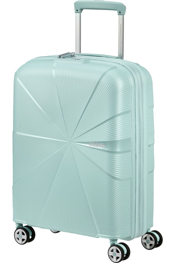 American Tourister StarVibe Spinner Expandable TSA 55cm  Metallic Surf Blue