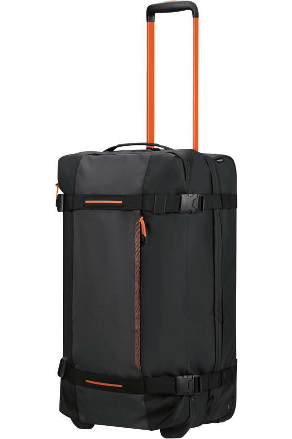 American Tourister Urban Track Duffle with Wheels Lmtd M  Fekete/Narancssárga American Tourister Urban Track Duffle with Wheels Lmtd M  Fekete/Narancssárga
