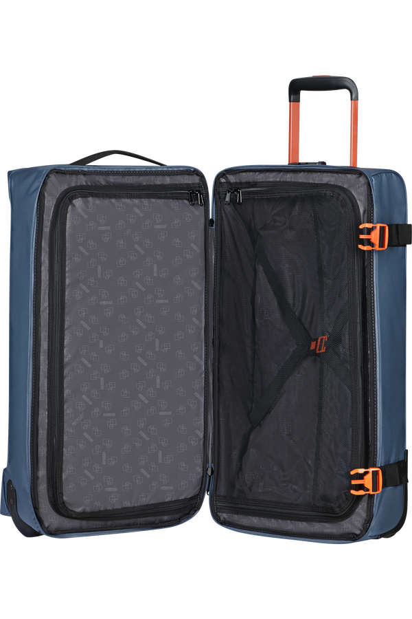 American Tourister Urban Track Duffle with Wheels Coated M  Kék/Narancs American Tourister Urban Track Duffle with Wheels Coated M  Kék/Narancs