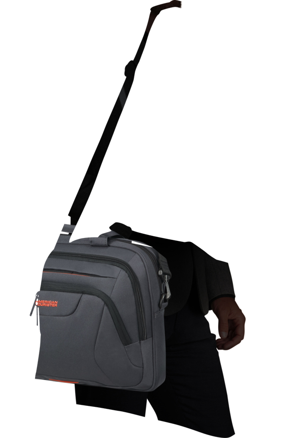 American Tourister At Work Laptop Bag  15.6inch Grey/Orange