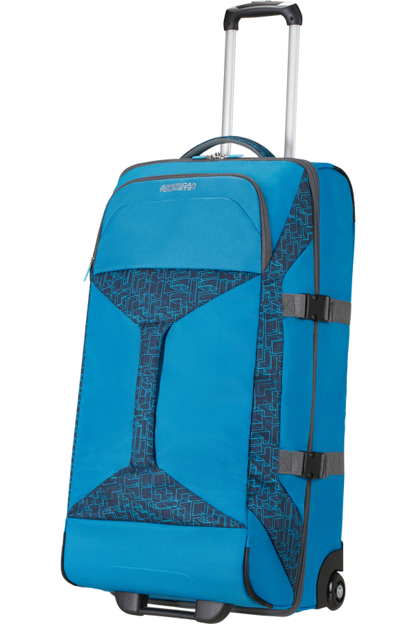 American Tourister Road Quest Duffle with Wheels L Bluestar Print