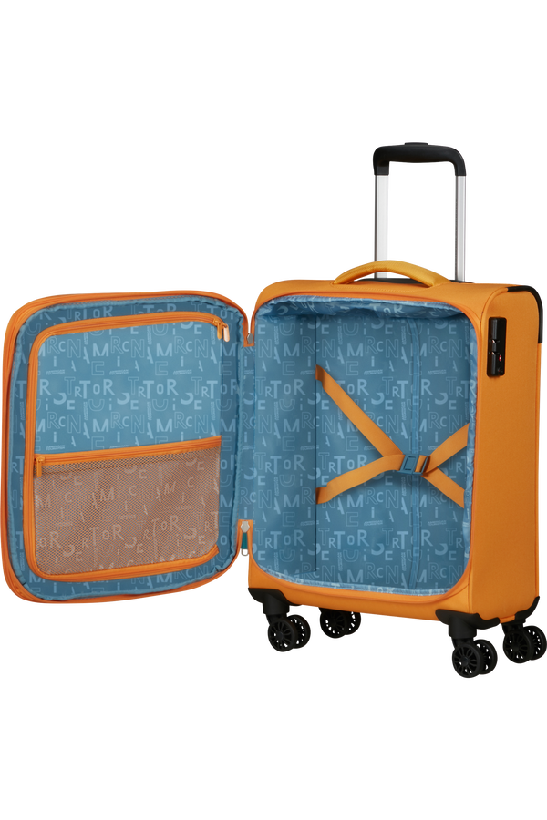 American Tourister Pulsonic Spinner Expandable 55cm  Naplemente sárga