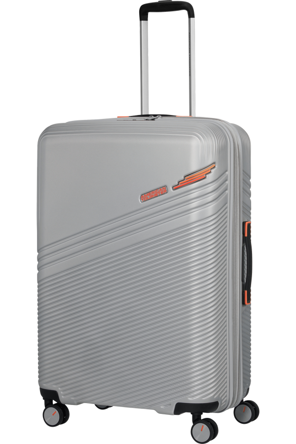 American Tourister Triple Trace Spinner TSA Expandable 76cm  Silver/Orange