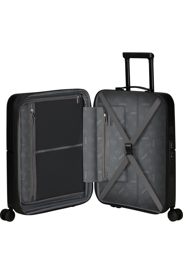 American Tourister DashPop Spinner Expandable TSA 55cm True Black American Tourister DashPop Spinner Expandable TSA 55cm True Black