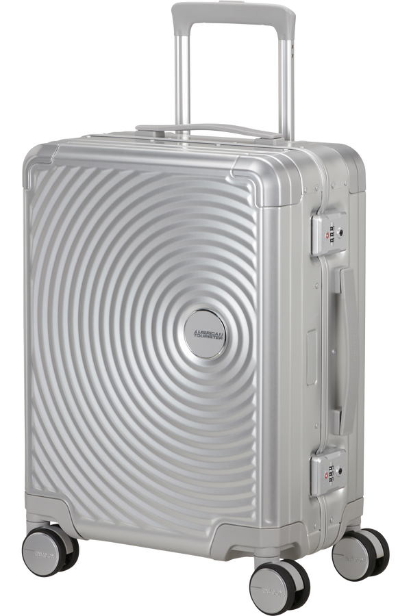 American Tourister Soundbox Alu Spinner TSA 55cm  Silver