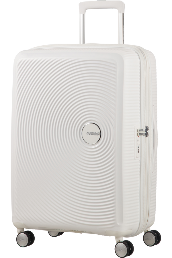 American Tourister Soundbox Spinner poszerzany 67cm Pure White