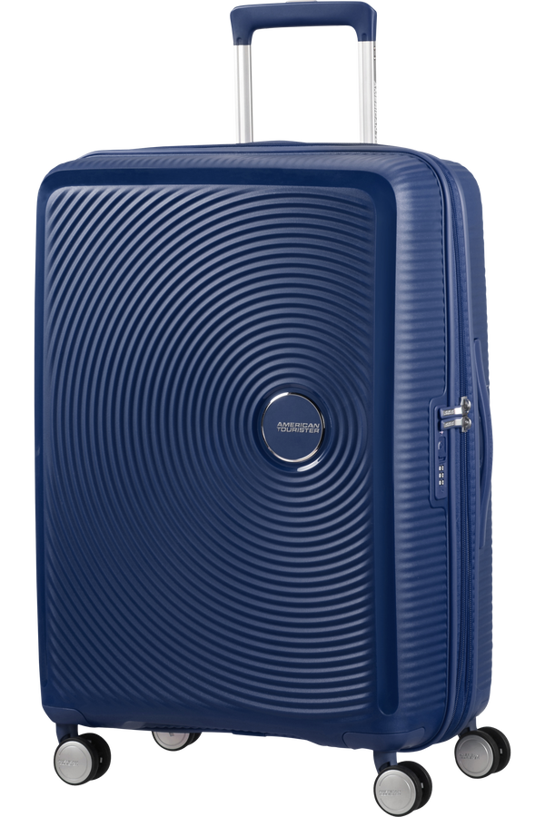 American Tourister Soundbox Spinner poszerzany 67cm Midnight Navy