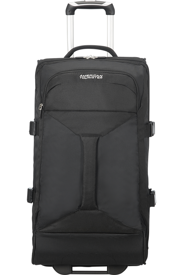 American Tourister Road Quest Duffle with Wheels M Solid Black