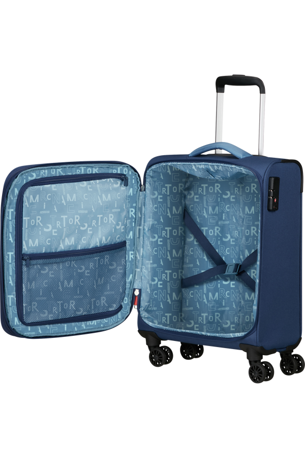American Tourister Pulsonic Spinner Expandable 55cm  Sötétkék