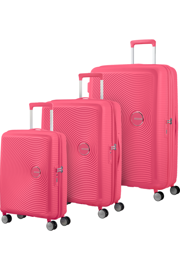 American Tourister Soundbox 3 PC Set A  HOT PINK