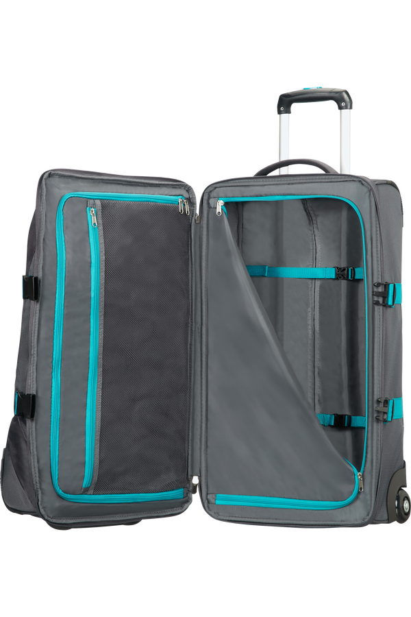 American Tourister Road Quest Duffle with Wheels M  Grey/Turquoise