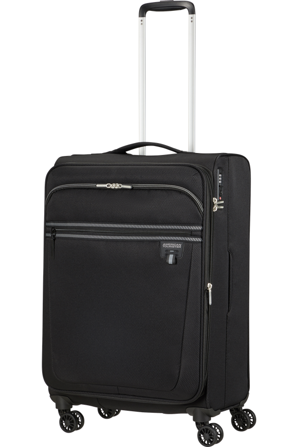 American Tourister Aerospin Spinner Expandable M  Fekete