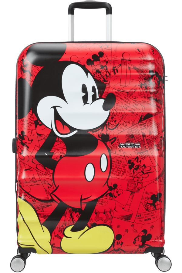 American Tourister Wavebreaker Disney Spinner 77cm Mickey Comics Red