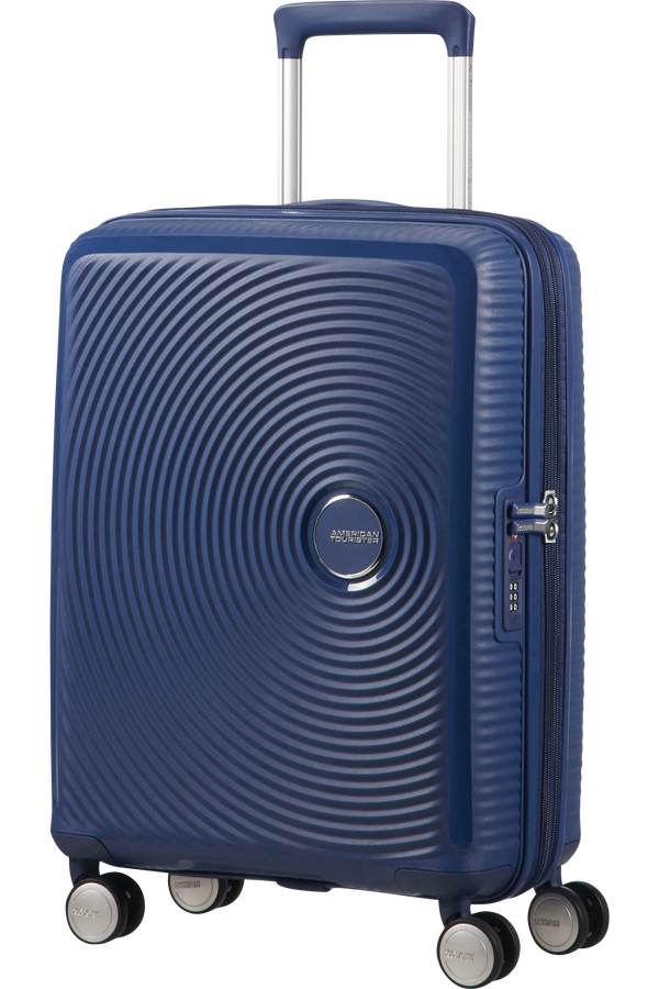 American Tourister Soundbox Spinner Expandable 55cm Midnight Navy American Tourister Soundbox Spinner Expandable 55cm Midnight Navy