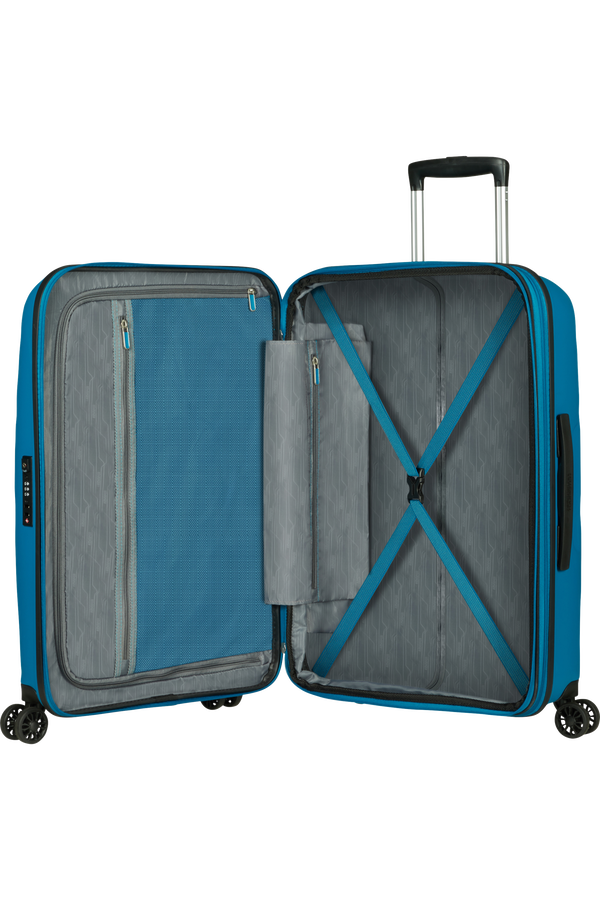 American Tourister Bon Air Dlx Spinner TSA Expandable 66cm  Seaport Blue