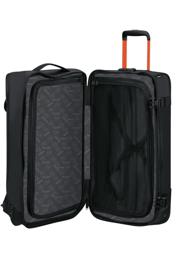 American Tourister Urban Track Duffle with Wheels Lmtd M  Fekete/Narancssárga American Tourister Urban Track Duffle with Wheels Lmtd M  Fekete/Narancssárga