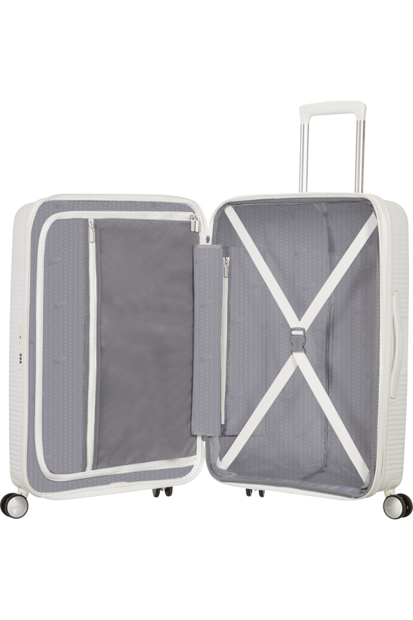 American Tourister Soundbox Spinner poszerzany 67cm Pure White