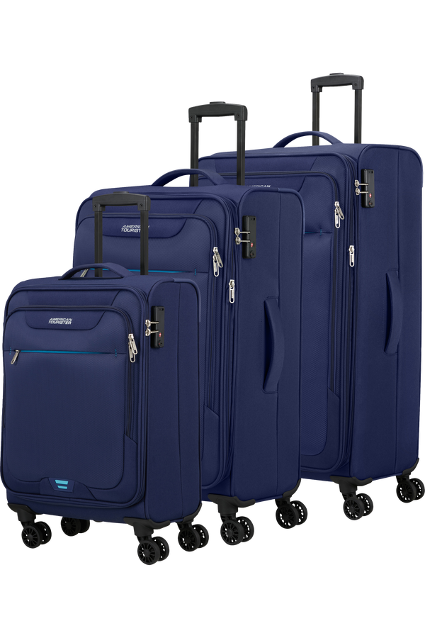 American Tourister Street Roll 3 Pc Set B Tengerészkék