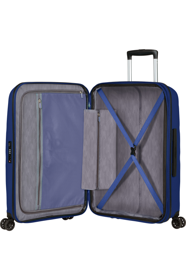 American Tourister Bon Air Dlx Spinner TSA Expandable 66cm  Midnight Navy American Tourister Bon Air Dlx Spinner TSA Expandable 66cm  Midnight Navy