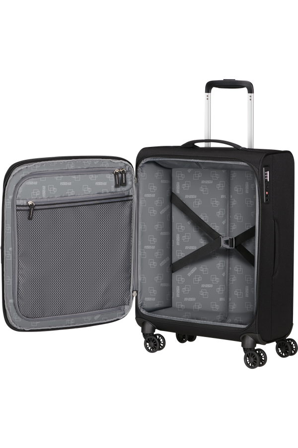 American Tourister Aerospin Spinner Expandable S  Fekete