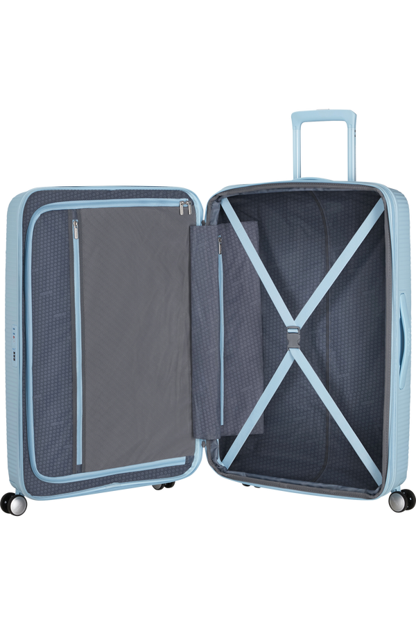 American Tourister SoundBox Spinner TSA Expandable 77cm  Pasztell kék