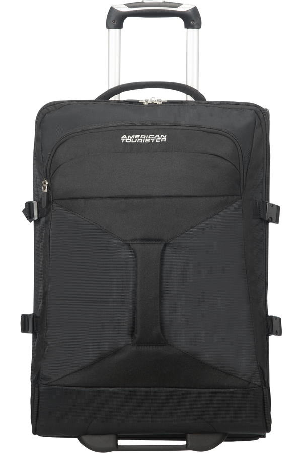 American Tourister Road Quest Duffle with Wheels 55X40X20cm Solid Black