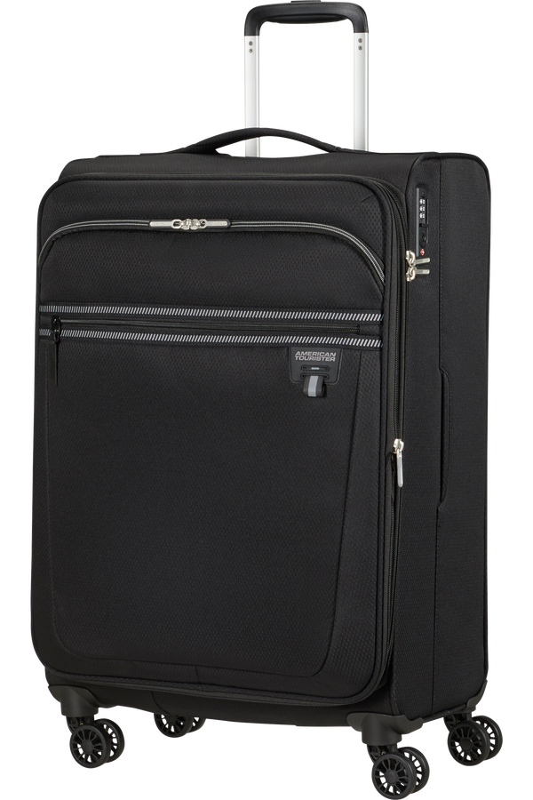 American Tourister Aerospin Spinner Expandable M  Fekete