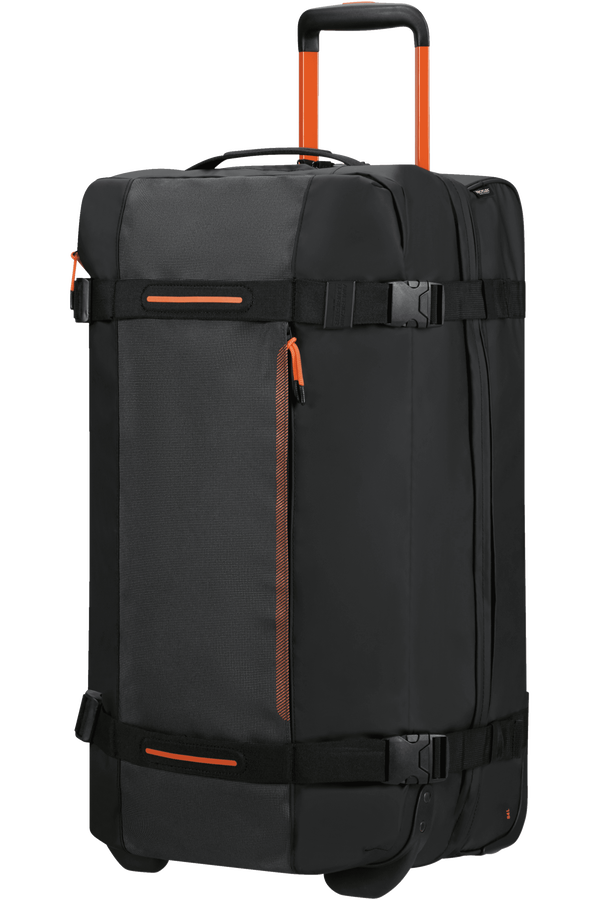 American Tourister Urban Track Duffle with Wheels Lmtd M  Fekete/Narancssárga American Tourister Urban Track Duffle with Wheels Lmtd M  Fekete/Narancssárga